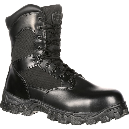 Rocky Alpha Force, Men's 8 in Composite Toe 8-Inch Work Boot, Black, 14, W, 6173 FQ0006173